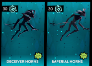 Deceiver and Imperial horns artwork from the Astral Shop.