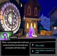 An example of the dialogue screen when interacting with an NPC.