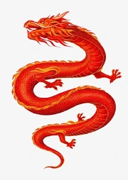 Red Chinese dragon artwork found here