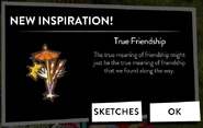 The inspiration after being discovered by a player.