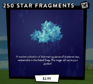 Pre-purchase window for 250 Star Fragments.