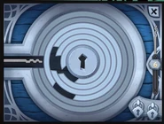 The lockpicking Minigame as seen within a Silver Chest.