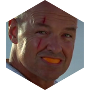 Locke from "Lost" eating an orange