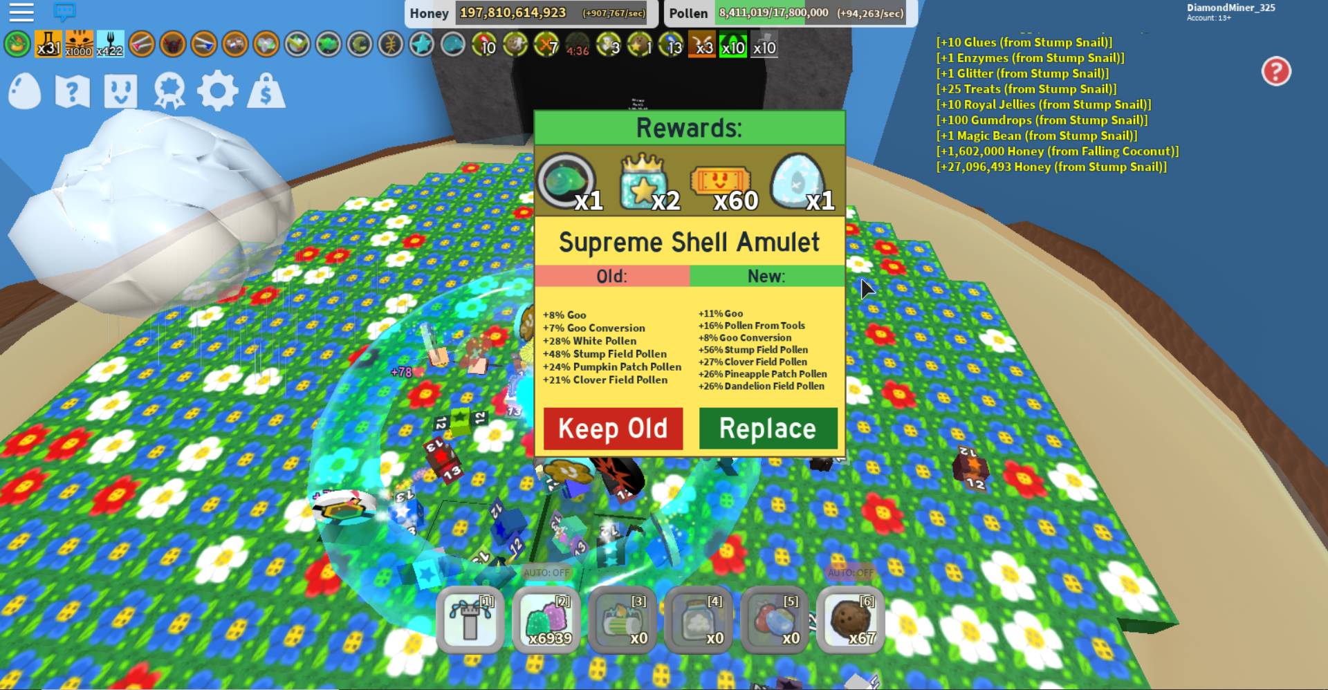 Discuss Everything About Bee Swarm Simulator Wiki Fandom - i got supreme shell amuletroblox bee swarm simulator