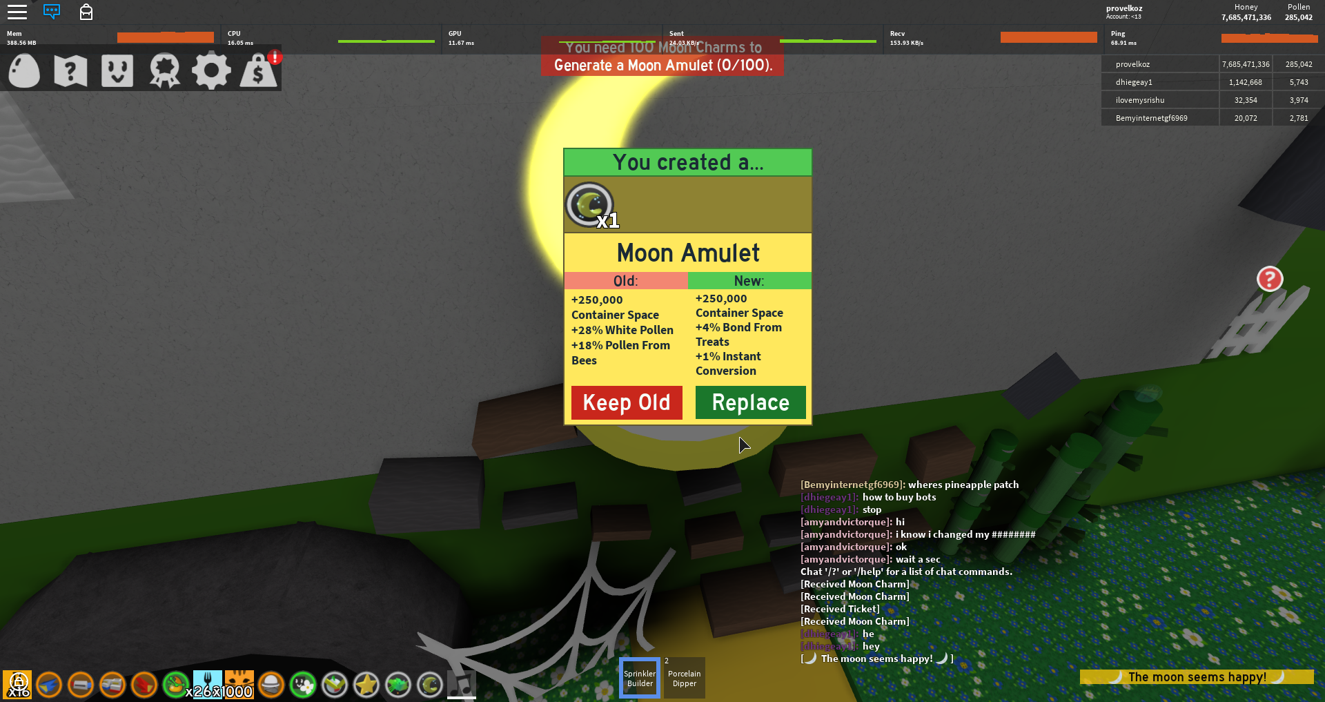 Moon Amulet Bee Swarm Sim