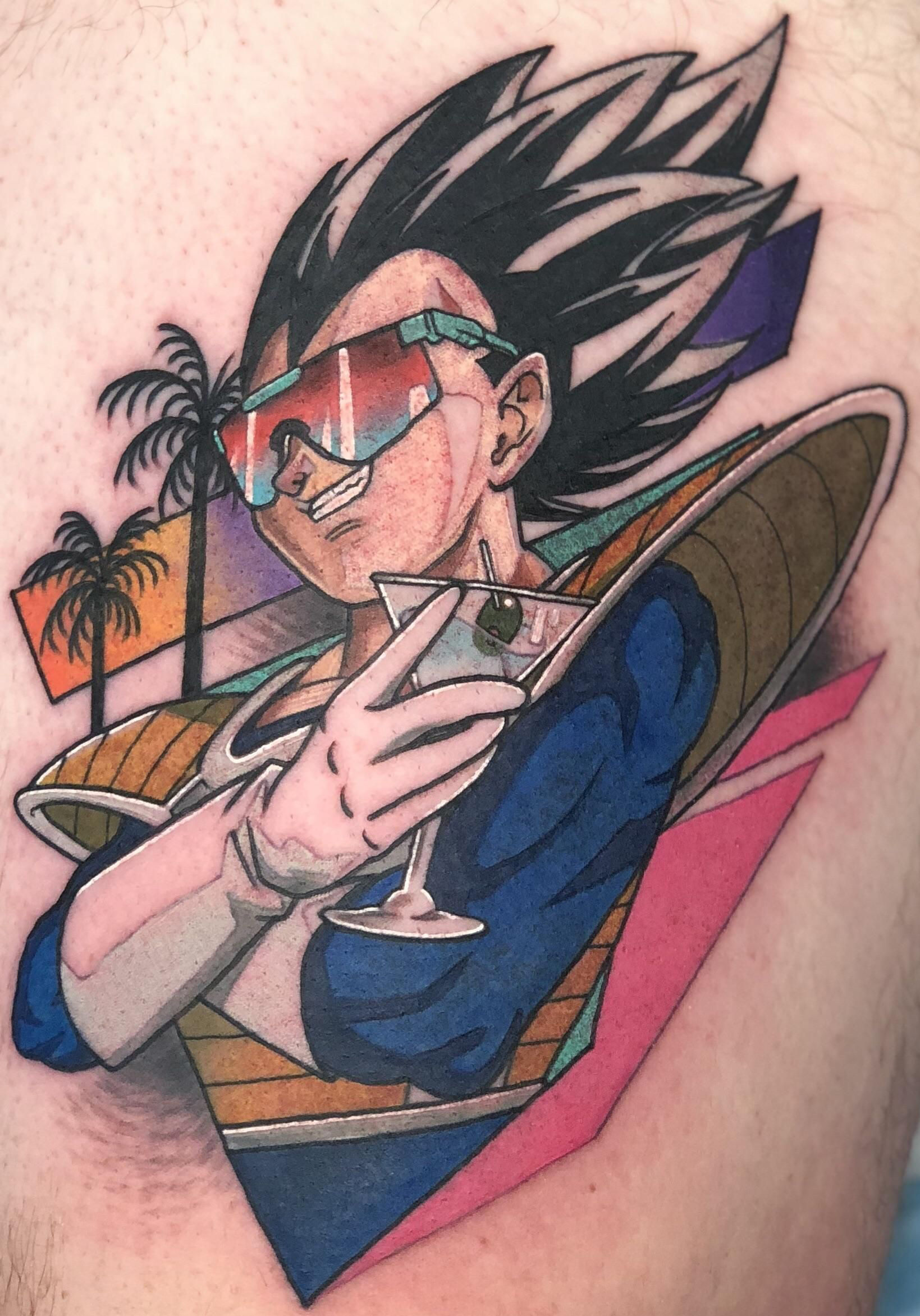 Vegeta (Dragon Ball) Tattoo Design