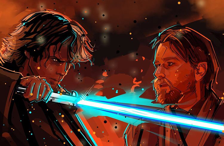 Duel on Mustafar the best duel Yes or no Art work done by