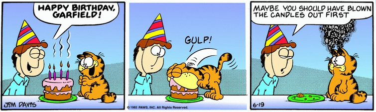 garfield comics birthday