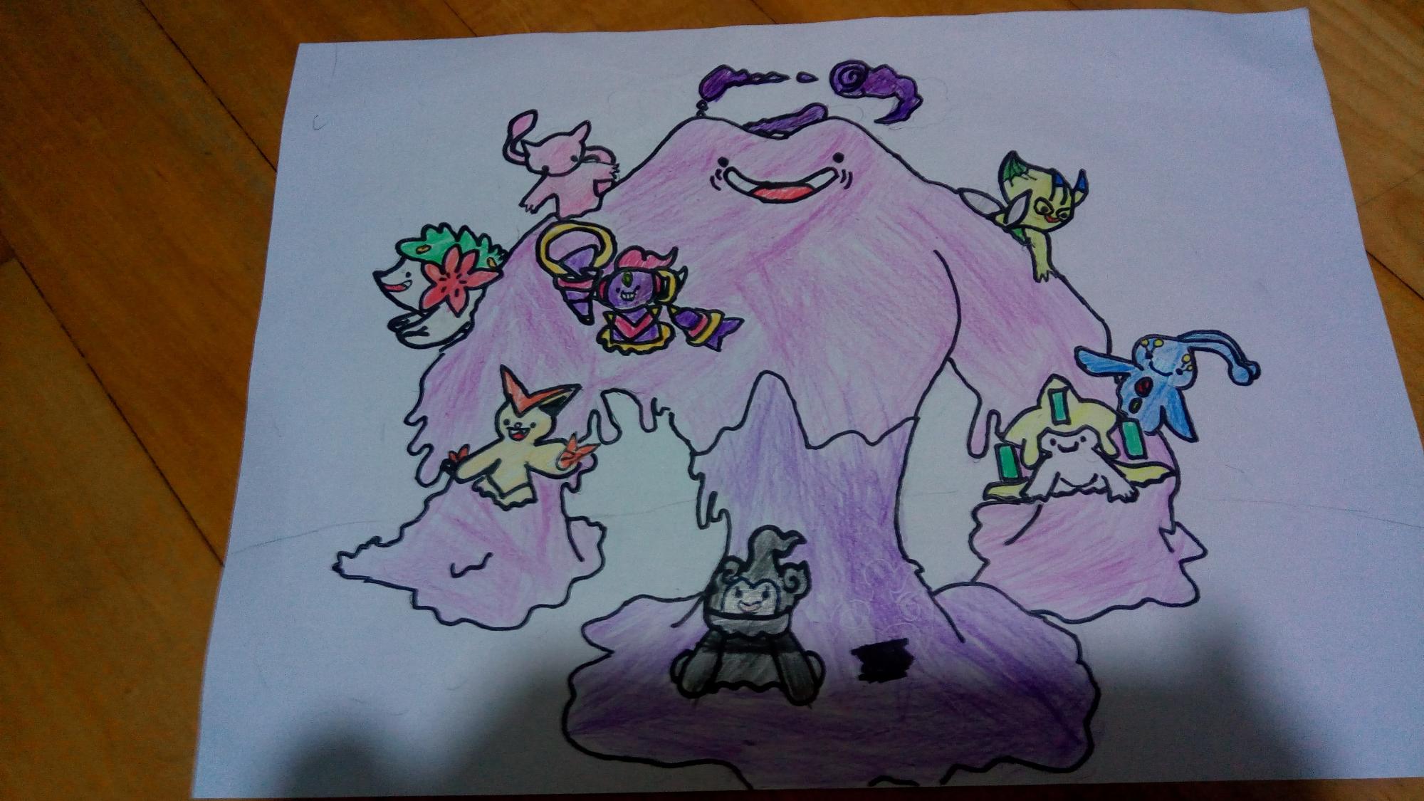 Gigantamax ditto for art contest submission fandom