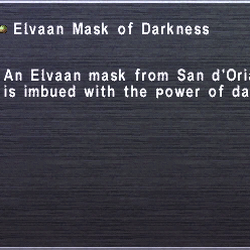 Elvaan Mask of Darkness