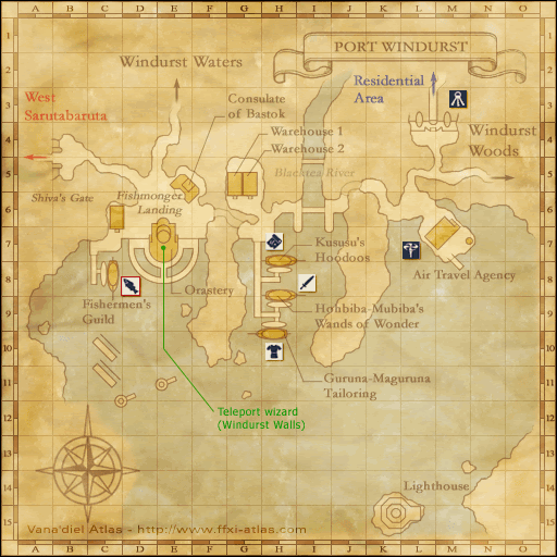 Port Windurst Locations