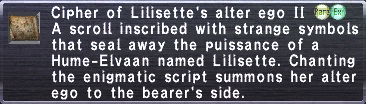 Cipher: Lilisette II