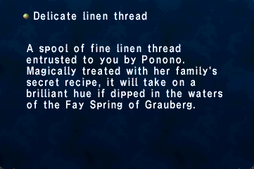 Delicate linen thread | FFXIclopedia | Fandom