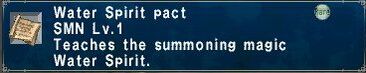 Water Spirit Pact