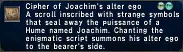 Cipher: Joachim