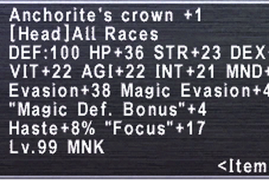 Anchorite's Crown +1 | FFXIclopedia | Fandom