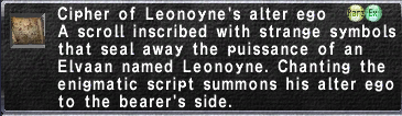 Cipher: Leonoyne