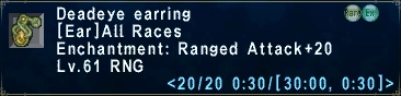 Deadeye Earring Ffxiclopedia Fandom