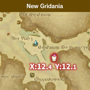 Itinerant Moogle location in New Gridania.