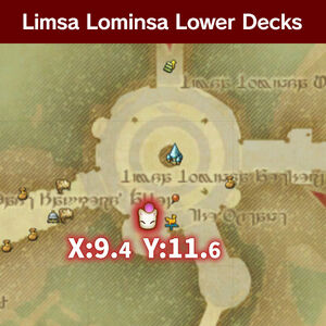 Itinerant Moogle location in Limsa Lominsa Lower Decks.