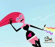 Nemesis's hair messed up.