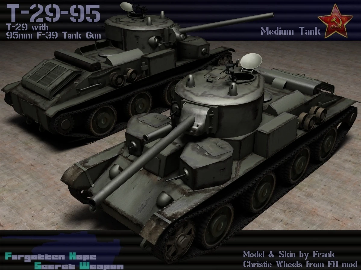 T-29 Medium Tank | Forgotten Hope Secret Weapon Wiki | Fandom