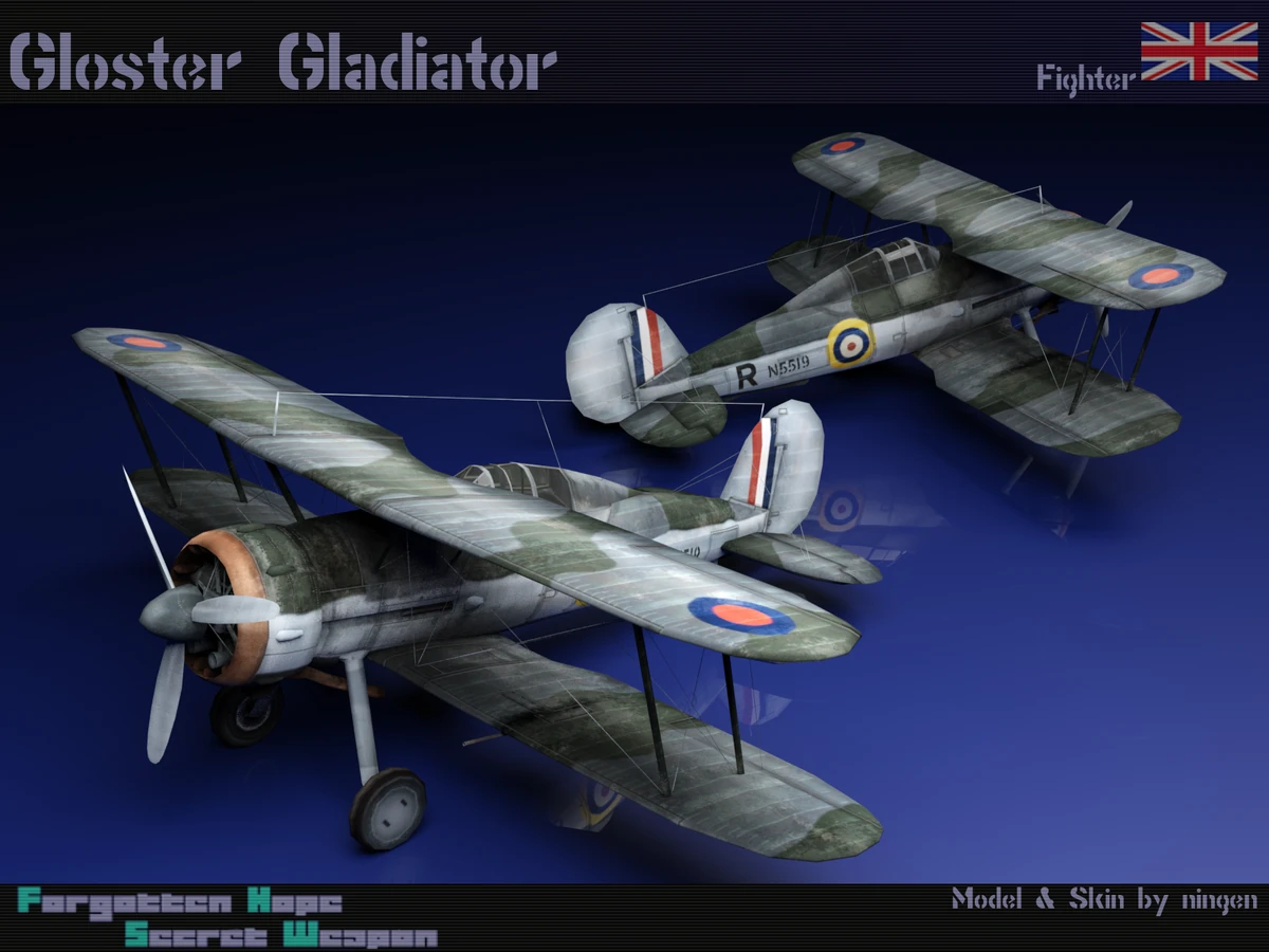 Gloster Gladiator | Forgotten Hope Secret Weapon Wiki | Fandom