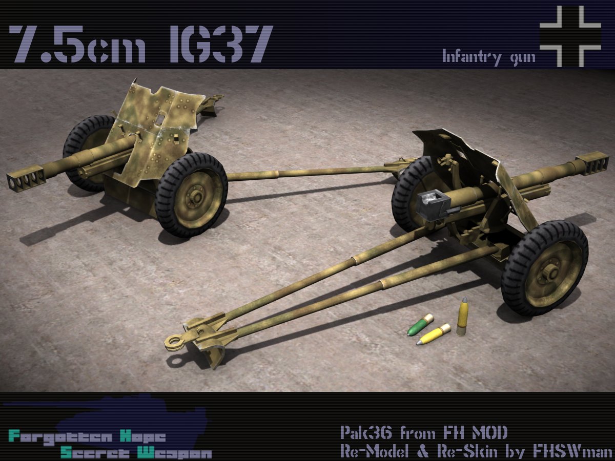 7.5 cm IG 37, Forgotten Hope Secret Weapon Wiki