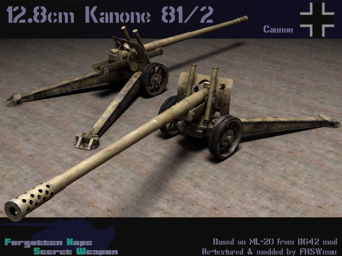 Aan de overkant Rentmeester werper 12.8 cm Kanone 81/2 | Forgotten Hope Secret Weapon Wiki | Fandom