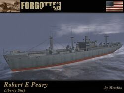 ソフビ　LIBERTY SHIP 1st COLOR Trumpeter 1/700 USS SS Jeremiah O'Brien WWII Liberty Ship