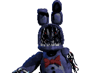 FNaF2 WitheredBonnieJumpscare.gif (580 kB) Jumpscare de Withered Bonnie en FNaF 2