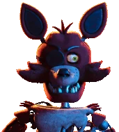 Imagen animada de Foxy mirando hacia su izquierda