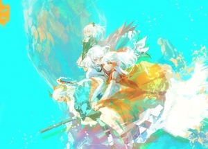 Reimu en la carátula del Volumen 3 de Strange Creators of Outer World