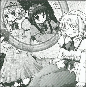 Ilustración de las Tres Hadas de la Luz en Bohemian Archive in Japanese Red