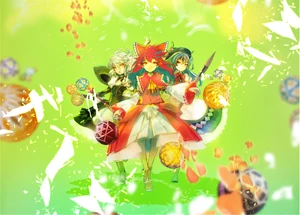 Reimu en la carátula del Volumen 6 de Strange Creators of Outer World