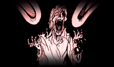  descarga su poder en  para que este sienta el terror en todo su cuerpo.