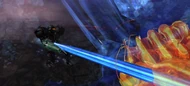 Metroid Prime absorbiendo el Traje Phazon