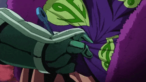 Bucciarati usando sus cremalleras contra Pesci