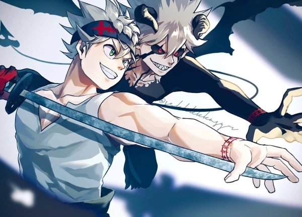 Asta y Liebe luchando juntos