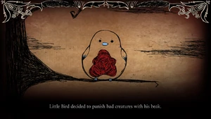 PunishingBirb5.png (1,24 MB) La Pequeña Ave decidió castigar a las criaturas malas con su pico.