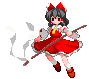 Sprite de combate de Reimu de Unfinished Dream of All Living Ghost