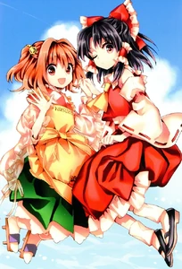Arte de Reimu y Kosuzu