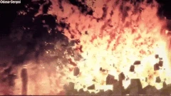 Gojo utilizando el Vacío Inconmensurable en contra de Jogo