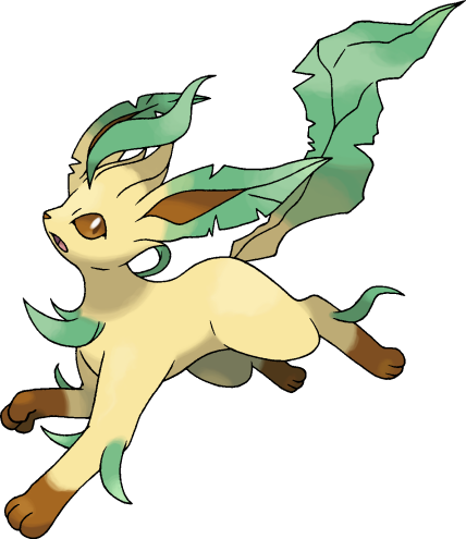 Pokémon - Leafeon 🍃 Leafeon es la evolución de tipo planta de eevee.  Leafeon se siente más identificado con la naturaleza que con el ser…