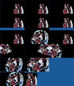 Retratos de Reimu de Sunken Fossil World