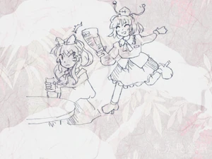 Final de Reimu de Subterranean Animism, junto a Aya