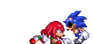 X apalizando a Knuckles/Dave