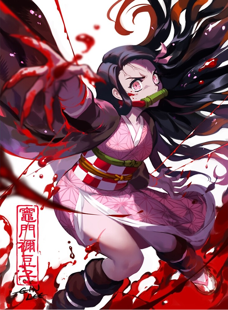 Kimetsu no Yaiba Español - Nezuko escolar, humano & Demonio. ❀*̥