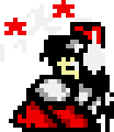 Sprite de Reimu sentada en Highly Responsive to Prayers