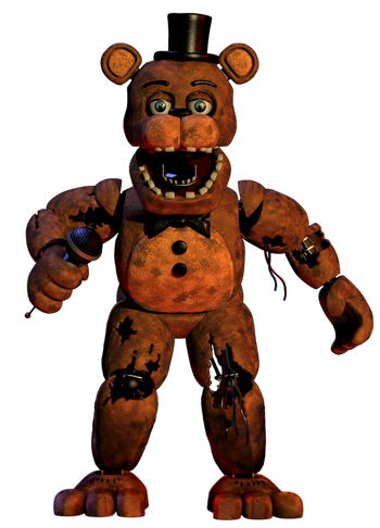 Un animatrónico fusionado de fredbear y springtrap